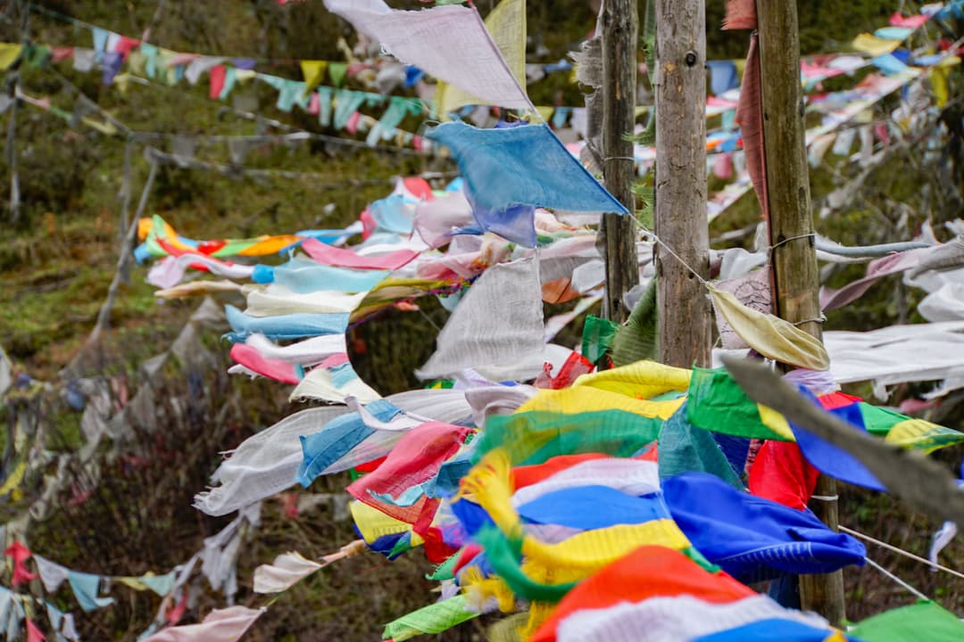 Prayer Flags in the wind, Bhutan
